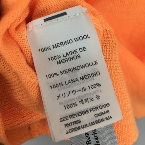 J CREW | neon cantaloupe tippi sweater 0381 - Picture 5 of 6